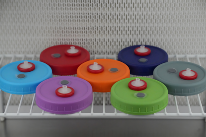 Modified Wide Mouth Mason Jar Lids (Plastic)